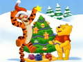 Joc Puzzle de Crăciun Winnie the Pooh on-line