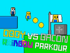 Joc Obby vs Bacon Parkour Curcubeu on-line