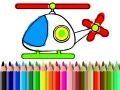 Joc Înapoi la școală: colorarea elicopterului on-line