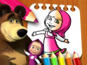 Joc Carte de colorat Masha și Ursul on-line