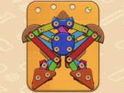 Joc Puzzle cu Lemn și Șurub on-line