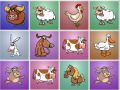 Joc Puzzle-uri de asociere cu animale de fermă on-line