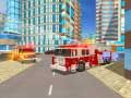 Joc Simulator de conducere a camionului de salvare în Orașul Focului on-line