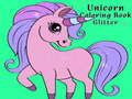 Joc Carte de Colorat Unicorn cu Sclipici on-line
