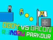 Joc Obby vs Bacon Parkour Curcubeu on-line Joc Obby vs Bacon Parkour Curcubeu on-line