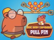 Joc Salvează puii de capibara Pull Pin on-line