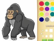 Joc Cartea de colorat Gorilla pentru copii on-line