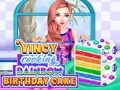 Joc Vincy Gătește Tort de Ziua de naștere cu Curcubeu on-line