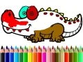 Joc Înapoi la școală: Colorat de aligator on-line