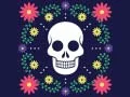 Joc Puzzle cu Skull Colorat on-line