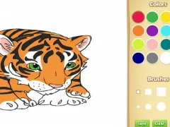Joc Carte de colorat pentru bebeluși Tiger on-line