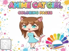 Joc Planse de colorat Anime Cat Girl on-line
