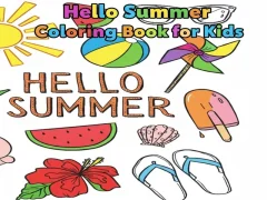 Joc Hello Summer Carte de colorat pentru copii on-line Joc Hello Summer Carte de colorat pentru copii on-line