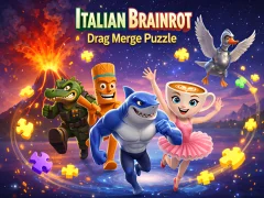 Joc Italian Brainrot Drag Merge Puzzle on-line