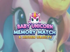 Joc Baby Unicorn Memory Metch și obiecte ascunse on-line