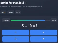 Joc Matematică pentru Standard II on-line