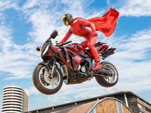 Joc Real Motopicor Super Hero cascador 3D on-line