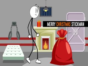 Joc Stickman de Crăciun fericit on-line