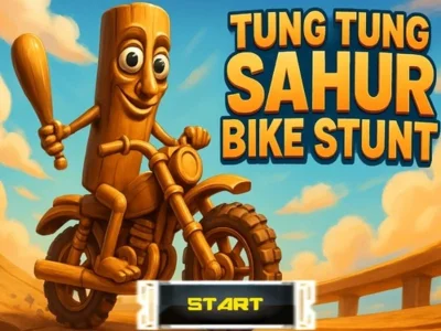 Joc Tung Tung Sahur Cascoria cu bicicleta on-line
