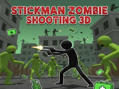 Joc Stickman Zombie Shooting 3D on-line Joc Stickman Zombie Shooting 3D on-line