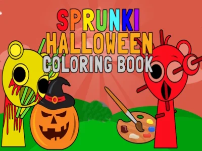 Joc Sprunki Halloween Carte de colorat on-line Joc Sprunki Halloween Carte de colorat on-line