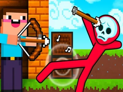 Joc Noob Archer vs Stickman Zombie on-line