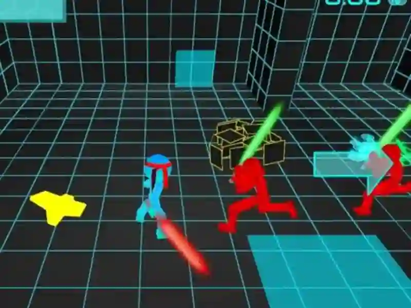 Joc Stickman Neon Sword Fighting on-line Joc Stickman Neon Sword Fighting on-line
