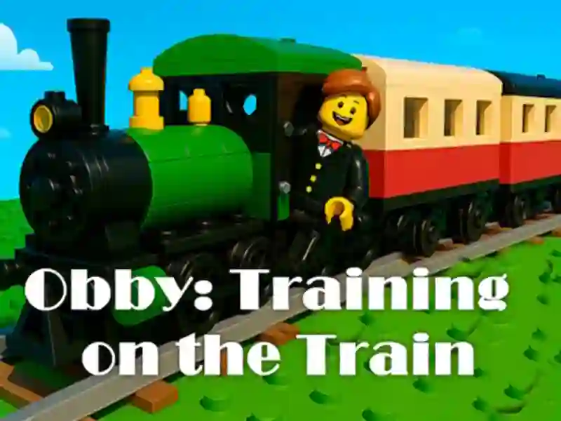 Joc Obby: Antrenament pe tren on-line Joc Obby: Antrenament pe tren on-line
