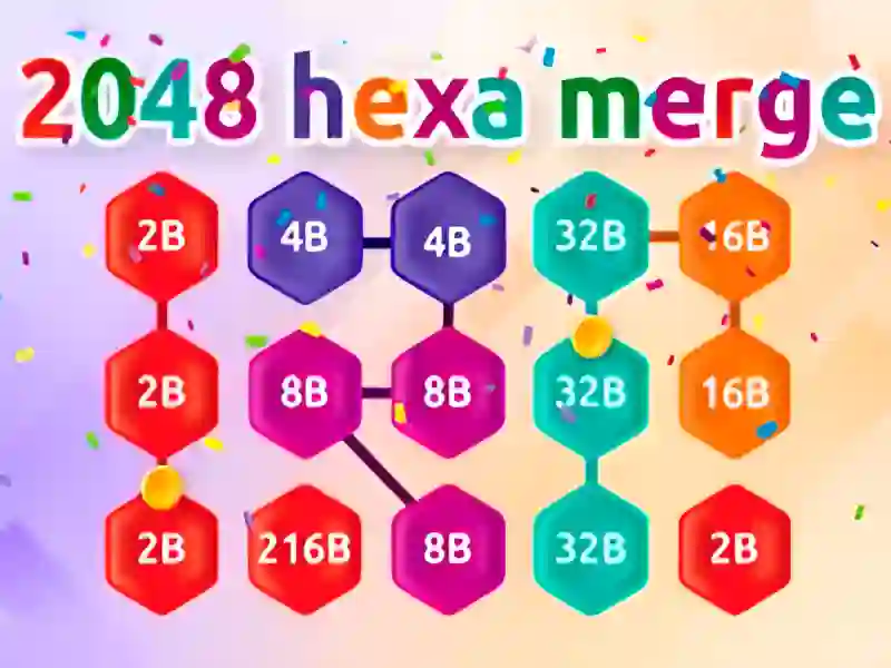 Joc 2048 Hex Chain Merge on-line