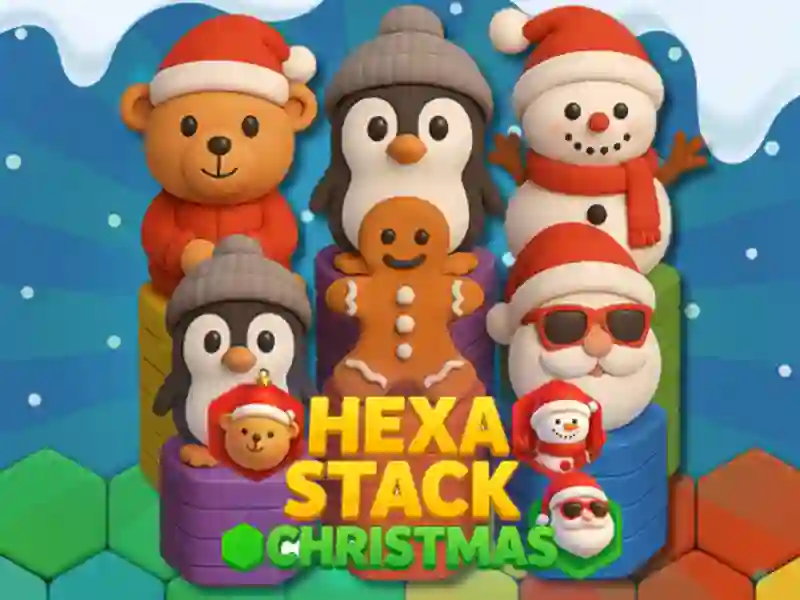 Joc Hexa Stack Crăciun on-line