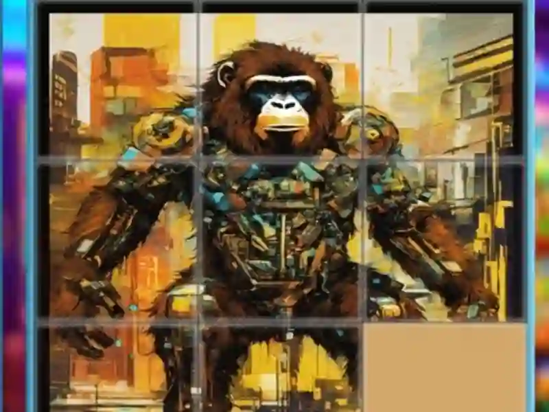 Joc Puzzle glisante Gorilla on-line