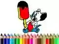 Joc Înapoi la școală: Colorarea șoarecelui on-line Joc Înapoi la școală: Colorarea șoarecelui on-line