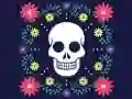 Joc Puzzle cu Skull Colorat on-line