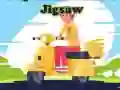 Joc Plimbări cu Scooter-ul în Oraș: Puzzle on-line