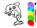 Joc Carte de Colorat Delfini on-line