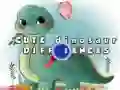 Joc Diferențe cu Dinozauri Cute on-line