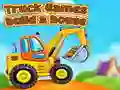 Joc Jocuri cu camioane: construiește o casă on-line Joc Jocuri cu camioane: construiește o casă on-line