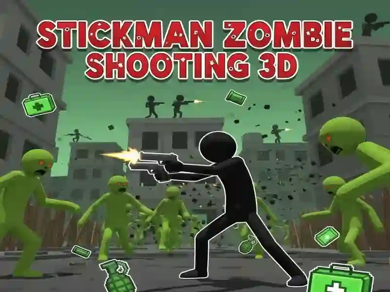 Joc Stickman Zombie Shooting 3D on-line