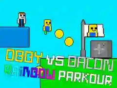 Joc Obby vs Bacon Parkour Curcubeu on-line Joc Obby vs Bacon Parkour Curcubeu on-line