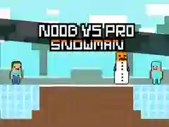 Joc Noob vs Pro Om de Zăpadă on-line Joc Noob vs Pro Om de Zăpadă on-line