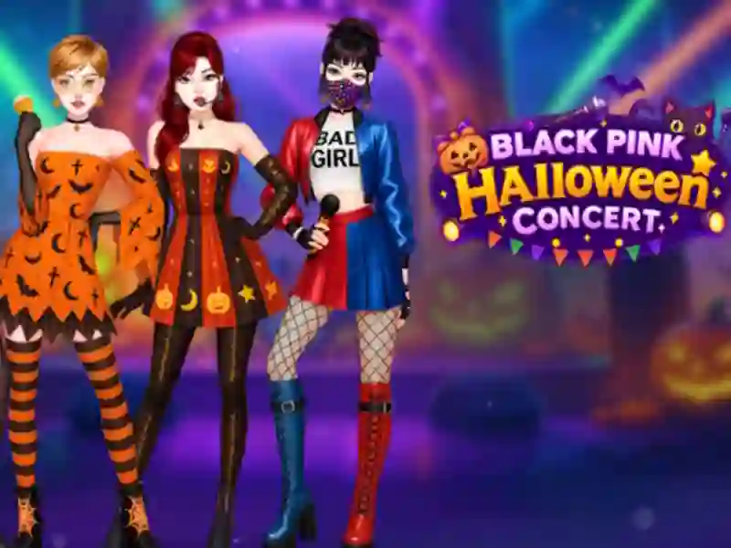 Joc Concert de Halloween Roz Negru on-line Joc Concert de Halloween Roz Negru on-line