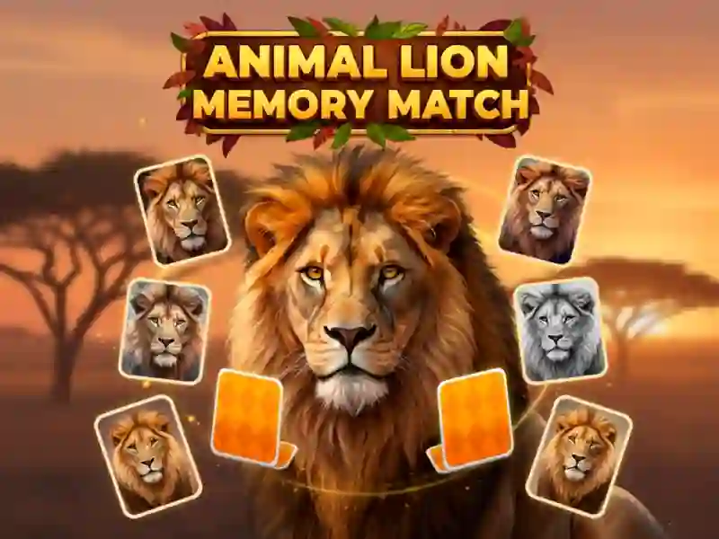 Joc Animal Lion Memory Meci on-line