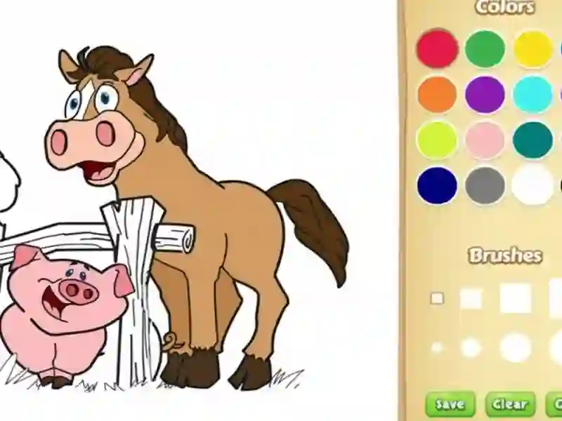 Joc Carte de colorat pentru animale de fermă pentru copii on-line