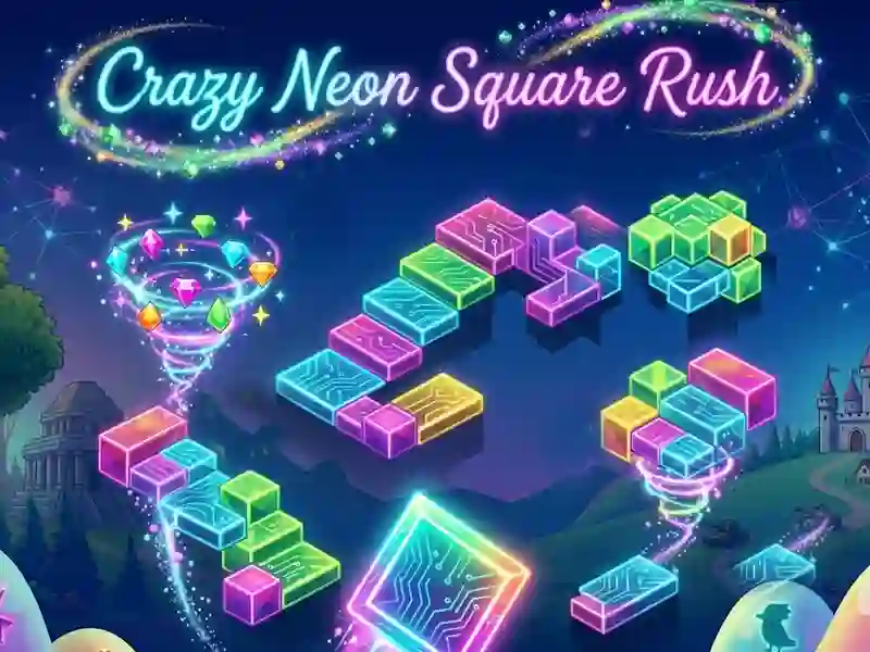Joc Crazy Neon Square Rush on-line