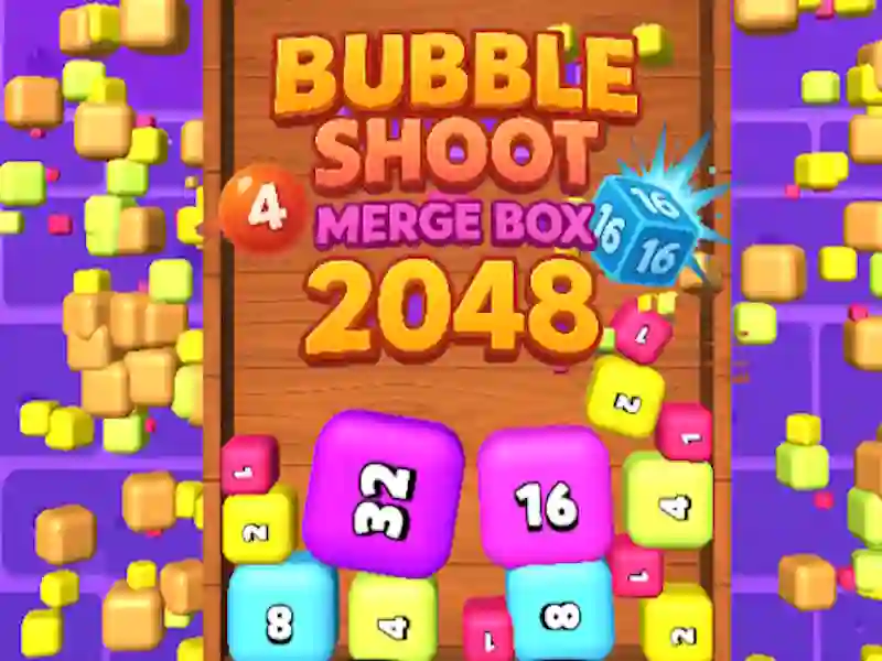 Joc Bubble Shoot Merge Box 2048 on-line