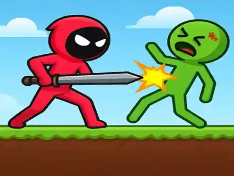 Joc Red Stickman vs Monster School on-line