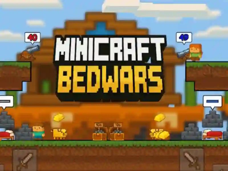 Joc Minicraft Bedwars on-line Joc Minicraft Bedwars on-line