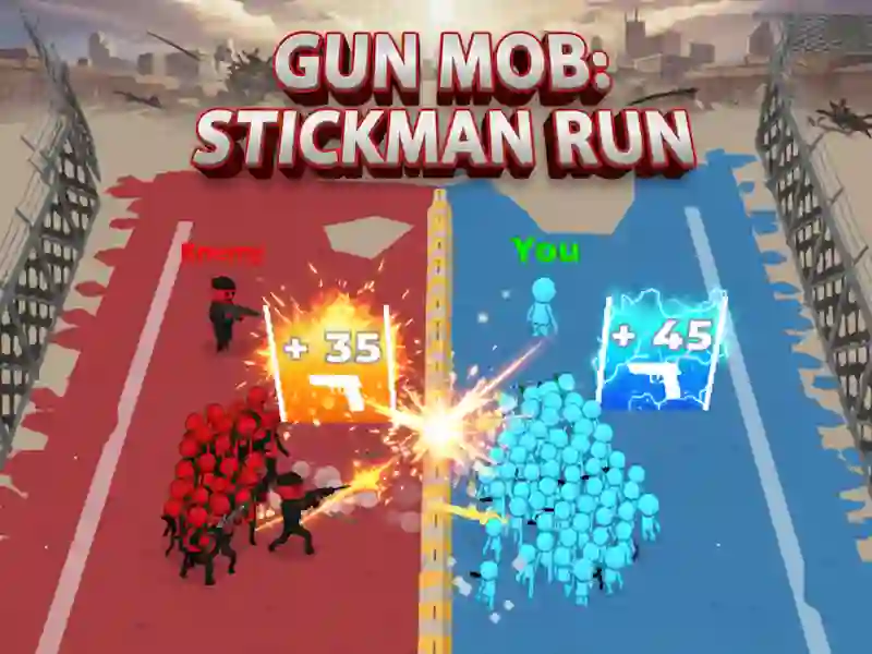 Joc Gun Mob: Stickman Run on-line