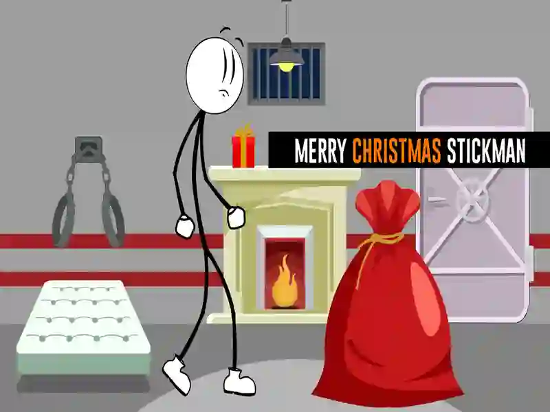 Joc Stickman de Crăciun fericit on-line