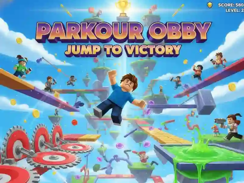 Joc Parkour Obby Sari la Victorie on-line
